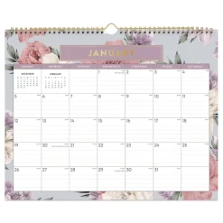 Online 15 in. x 12 in. 12-Month (Jan to Dec): 2026 Tula Monthly Wall Calendar - Floral Artwork, White/Multicolor Sheets Calendars & Planners