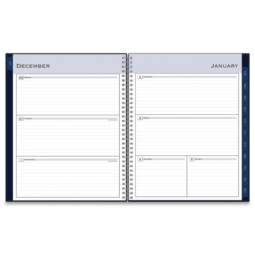 Outlet 11 in. x 8.5 in. 12-Month (Jan to Dec): 2026 Passages Weekly/Monthly Planner - Navy Cover Paper & Printables