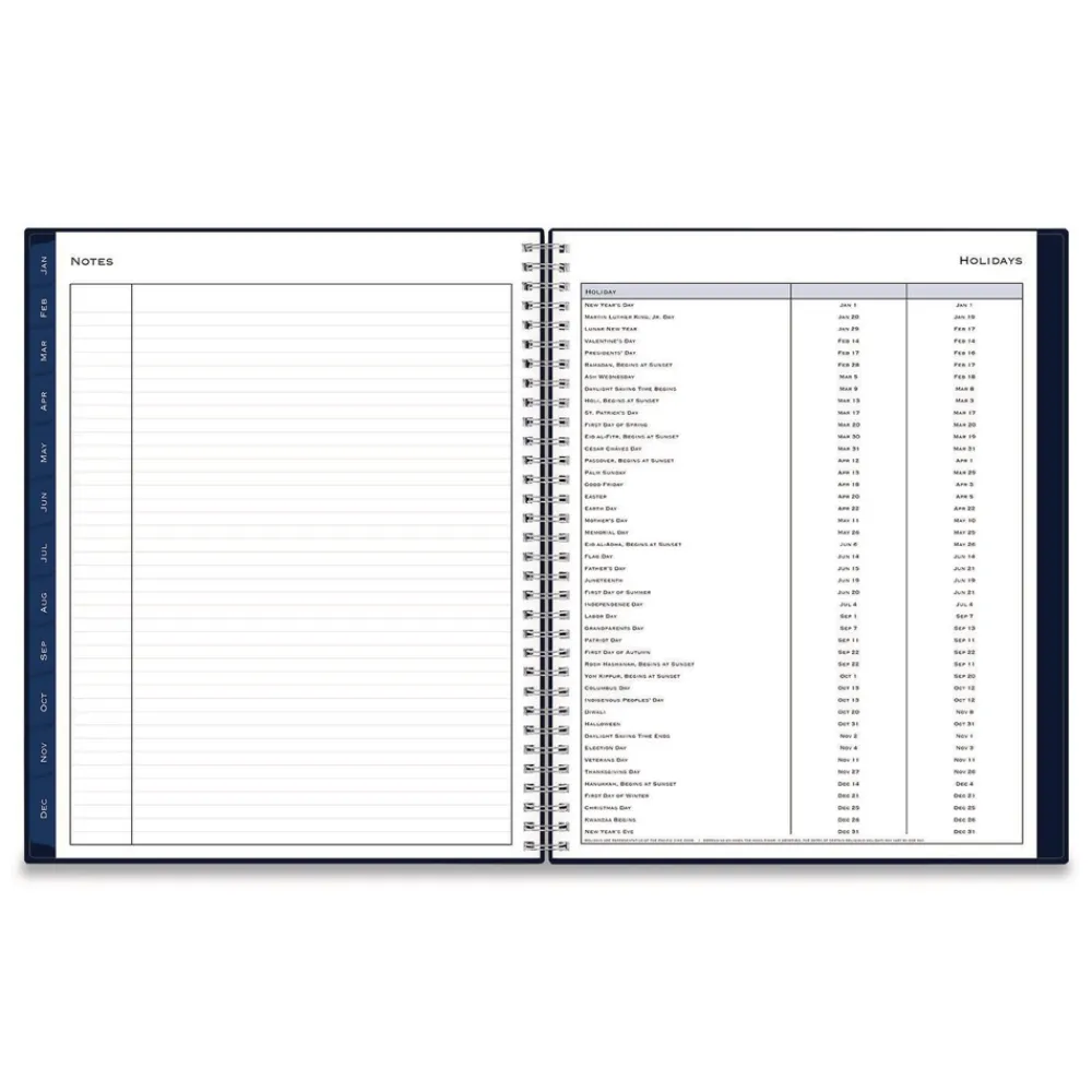 Outlet 11 in. x 8.5 in. 12-Month (Jan to Dec): 2026 Passages Weekly/Monthly Planner - Navy Cover Paper & Printables