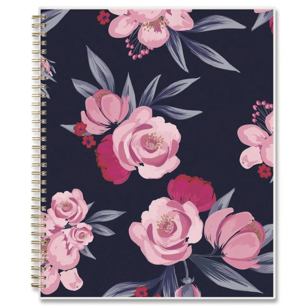 Discount 11 in. x 8.5 in. 12-Month (Jan to Dec): 2026 Mimi Pink Monthly Planner - Floral Artwork, Pink/Blue/Rose Cover Paper & Printables