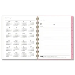 Discount 11 in. x 8.5 in. 12-Month (Jan to Dec): 2026 Mimi Pink Monthly Planner - Floral Artwork, Pink/Blue/Rose Cover Paper & Printables