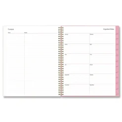 Discount 11 in. x 8.5 in. 12-Month (Jan to Dec): 2026 Mimi Pink Monthly Planner - Floral Artwork, Pink/Blue/Rose Cover Paper & Printables
