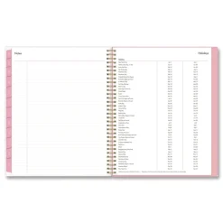 Discount 11 in. x 8.5 in. 12-Month (Jan to Dec): 2026 Mimi Pink Monthly Planner - Floral Artwork, Pink/Blue/Rose Cover Paper & Printables