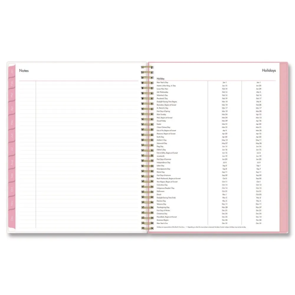 Discount 11 in. x 8.5 in. 12-Month (Jan to Dec): 2026 Mimi Pink Monthly Planner - Floral Artwork, Pink/Blue/Rose Cover Paper & Printables