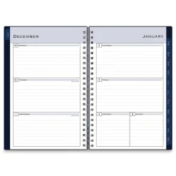 Best 8 in.x 5 in. 12-Month (Jan to Dec): 2026 Passages Weekly/Monthly Planner - Navy Cover Paper & Printables