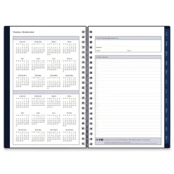 Best 8 in.x 5 in. 12-Month (Jan to Dec): 2026 Passages Weekly/Monthly Planner - Navy Cover Paper & Printables