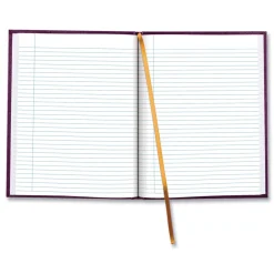 Online 10.75 in. x 8.5 in. Sheets Medium/College Rule 1-Subject Executive Notebook with Ribbon Bookmark - Grape Cover Paper & Printables