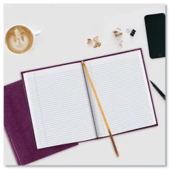 Online 10.75 in. x 8.5 in. Sheets Medium/College Rule 1-Subject Executive Notebook with Ribbon Bookmark - Grape Cover Paper & Printables