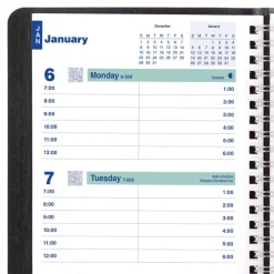 Online 12-Month (Jan to Dec): 2026 8 in. x 5 in. Plan and Link Weekly Planner - Black Cover Calendars & Planners