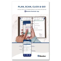 Online 12-Month (Jan to Dec): 2026 8 in. x 5 in. Plan and Link Weekly Planner - Black Cover Calendars & Planners