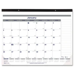 Hot 12-Month (Jan to Dec): 2026 22 in. x 17 in. Net Zero Carbon Monthly Desk Pad Calendar - White/Gray/Blue Sheets, Black Binding Calendars & Planners