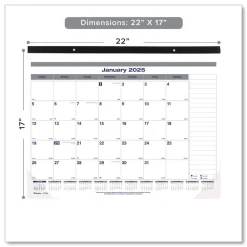 Hot 12-Month (Jan to Dec): 2026 22 in. x 17 in. Net Zero Carbon Monthly Desk Pad Calendar - White/Gray/Blue Sheets, Black Binding Calendars & Planners
