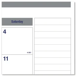 Hot 12-Month (Jan to Dec): 2026 22 in. x 17 in. Net Zero Carbon Monthly Desk Pad Calendar - White/Gray/Blue Sheets, Black Binding Calendars & Planners
