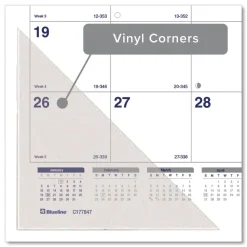 Hot 12-Month (Jan to Dec): 2026 22 in. x 17 in. Net Zero Carbon Monthly Desk Pad Calendar - White/Gray/Blue Sheets, Black Binding Calendars & Planners