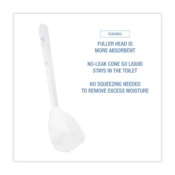 528121 2 in. Cone Toilet Bowl Mop with 10 in. Handle - White (25/Carton) Cleaning & Janitorial Supplies