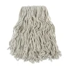 Clearance #24 Banded Cotton Mop Heads - White (12/Carton) Cleaning & Janitorial Supplies