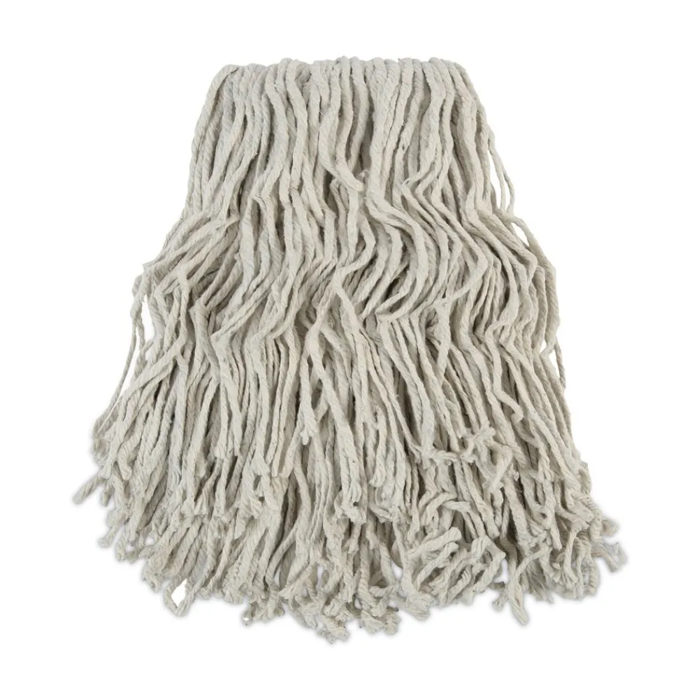 Clearance #24 Banded Cotton Mop Heads - White (12/Carton) Cleaning & Janitorial Supplies