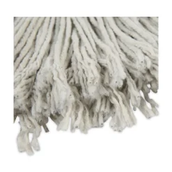 Clearance #24 Banded Cotton Mop Heads - White (12/Carton) Cleaning & Janitorial Supplies
