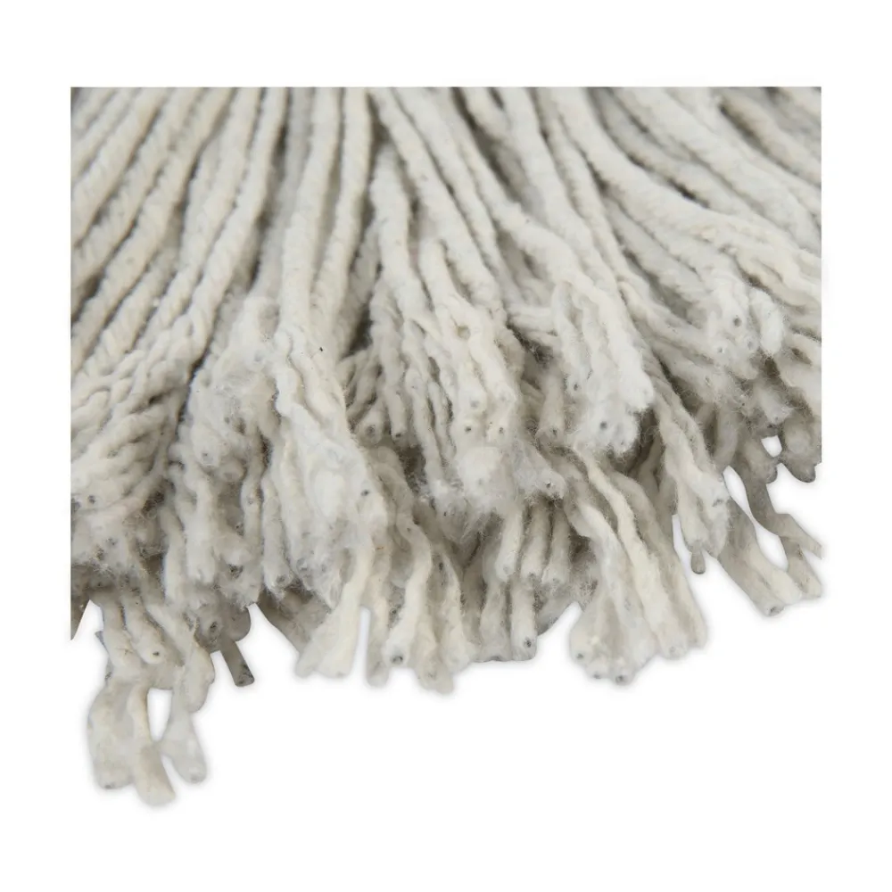 Clearance #24 Banded Cotton Mop Heads - White (12/Carton) Cleaning & Janitorial Supplies