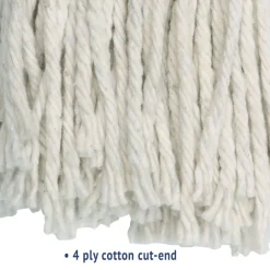 New #20 Cut-End Cotton Wet Mop Head - White (12/Carton) Cleaning & Janitorial Supplies