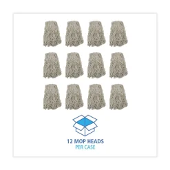 #32 Cut-End Cotton Mop Head - White (12/Carton) Cleaning & Janitorial Supplies