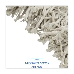 #32 Cut-End Cotton Mop Head - White (12/Carton) Cleaning & Janitorial Supplies