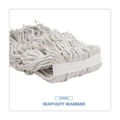 #32 Cut-End Cotton Mop Head - White (12/Carton) Cleaning & Janitorial Supplies