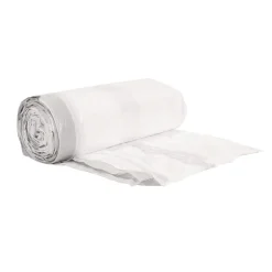 Hot 13 Gallon 24 in. x 28 in. Drawstring Kitchen Bags - White (50 Bags/Roll, 2 Rolls/Carton) Trash & Waste Bins