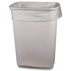 Hot 30 Gallon 0.5 mil 30 in. x 36 in. Perforated Roll Low-Density Waste Can Liners - Clear (250/Carton) Trash & Waste Bins