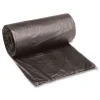Online 10 Gallon 0.35 mil 24 in. x 23 in. Perforated Roll Low-Density Waste Can Liners - Black (50 Bags/Roll, 10 Rolls/Carton) Cleaning & Janitorial Supplies