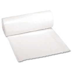 Best 10 Gallon 0.4 mil 24 in. x 23 in. Perforated Roll Low-Density Waste Can Liners - White (25 Bags/Roll, 20 Rolls/Carton) Trash & Waste Bins