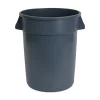 Discount 32 Gallon Linear-Low-Density Polyethylene Round Waste Receptacle - Gray Trash & Waste Bins