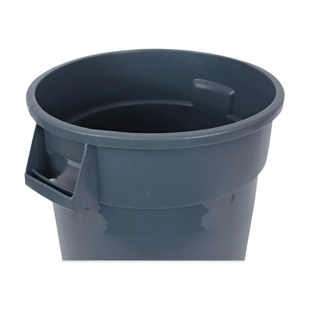 Discount 32 Gallon Linear-Low-Density Polyethylene Round Waste Receptacle - Gray Trash & Waste Bins