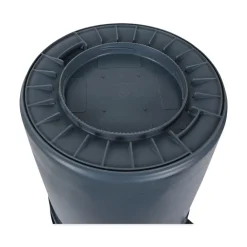 Discount 32 Gallon Linear-Low-Density Polyethylene Round Waste Receptacle - Gray Trash & Waste Bins