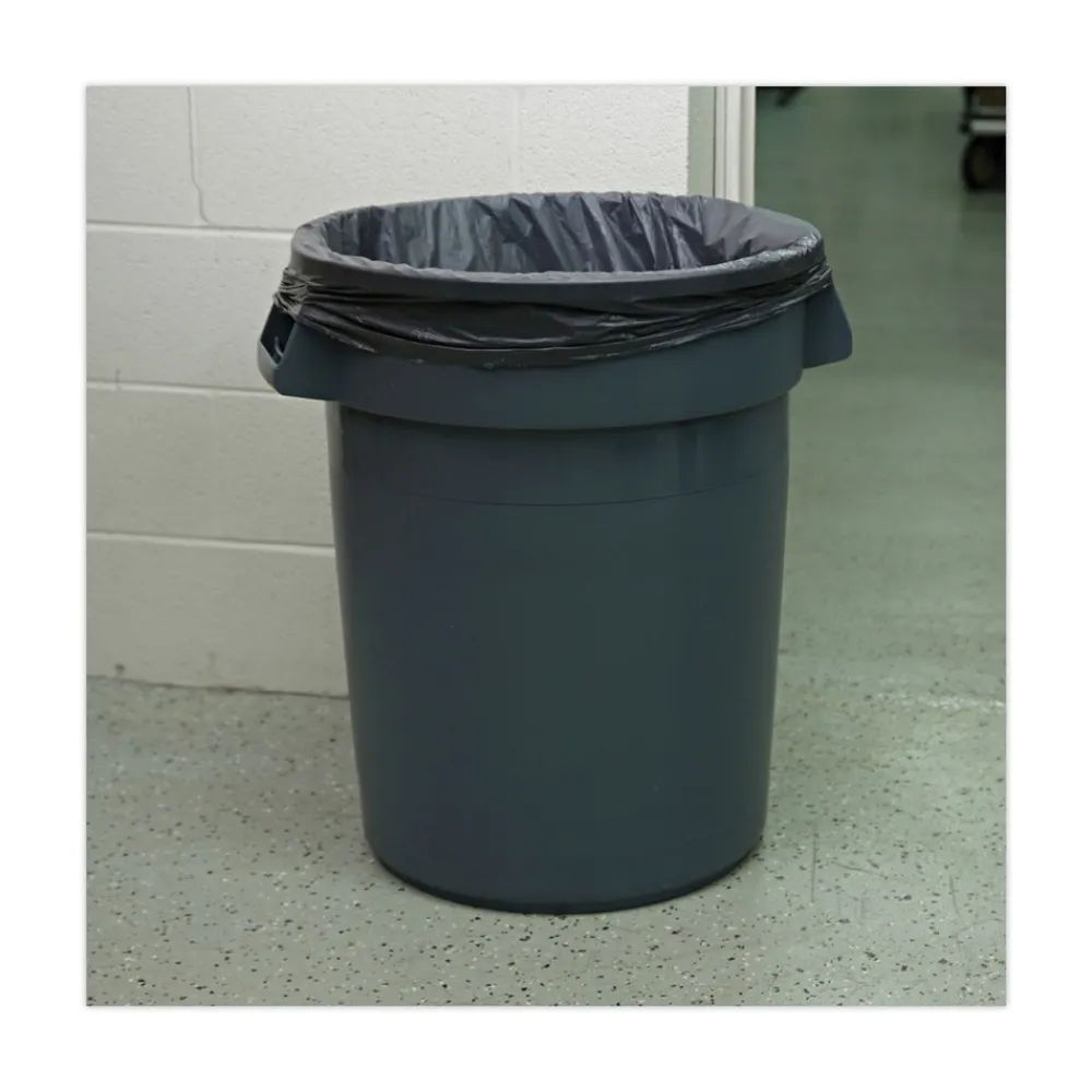 Discount 32 Gallon Linear-Low-Density Polyethylene Round Waste Receptacle - Gray Trash & Waste Bins