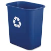 New 3 Gallon Polypropylene Deskside Recycling Bin - Blue Trash & Waste Bins