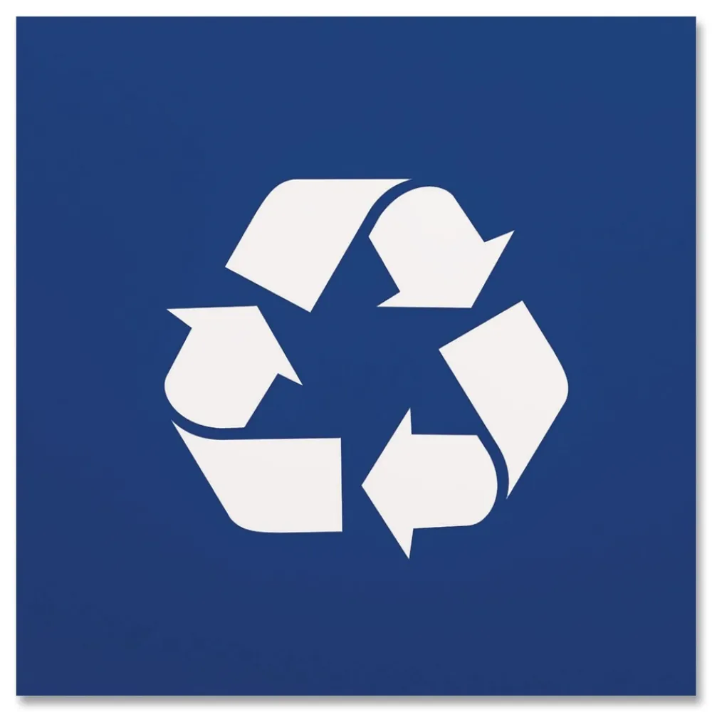 New 3 Gallon Polypropylene Deskside Recycling Bin - Blue Trash & Waste Bins