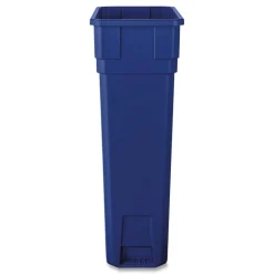 Best 23 Gallon Polypropylene Slim Recycling Container - Blue Trash & Waste Bins