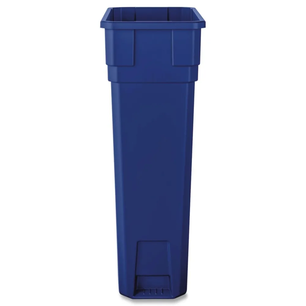Best 23 Gallon Polypropylene Slim Recycling Container - Blue Trash & Waste Bins