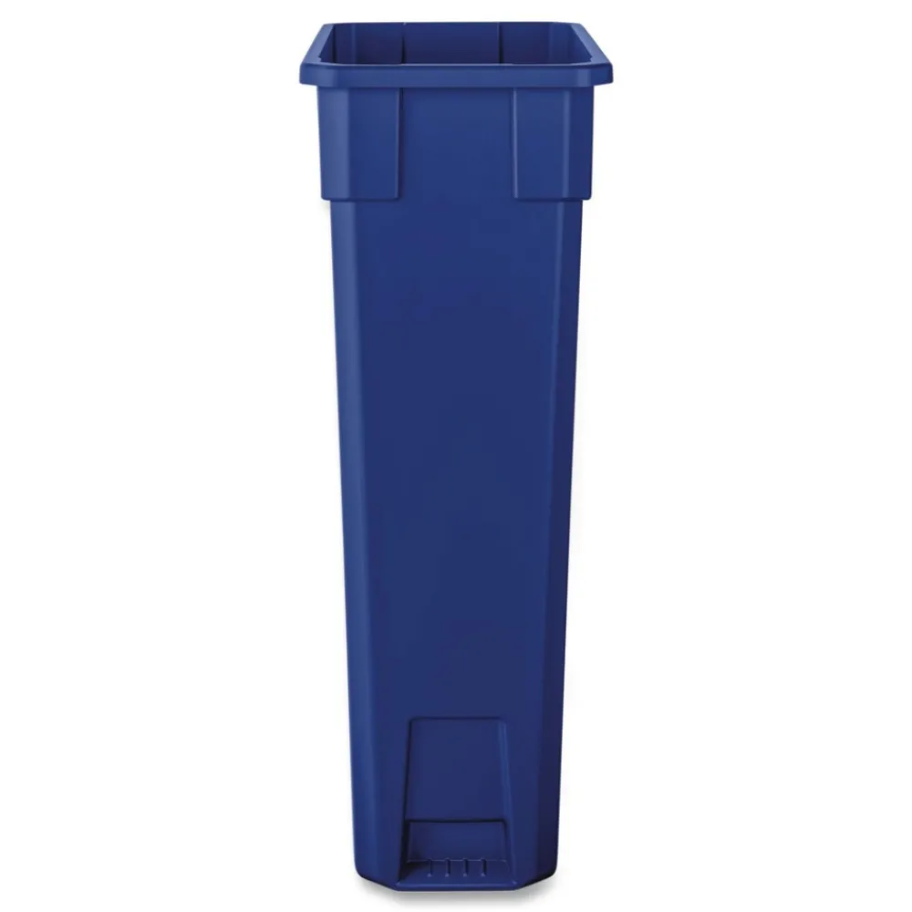 Best 23 Gallon Polypropylene Slim Recycling Container - Blue Trash & Waste Bins
