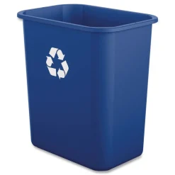 7 Gallon Polypropylene Recycling Container - Blue Trash & Waste Bins