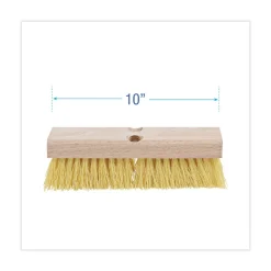Sale 10 in. Brush 2 in. Cream Polypropylene Bristles Deck Brush Head Cleaning & Janitorial Supplies