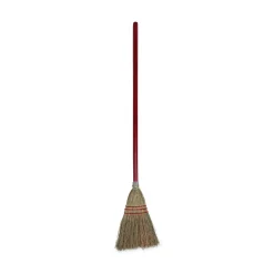 Best 39 in. Corn Fiber Bristles Lobby/Toy Broom - Red Toys