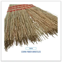 Best 39 in. Corn Fiber Bristles Lobby/Toy Broom - Red Toys
