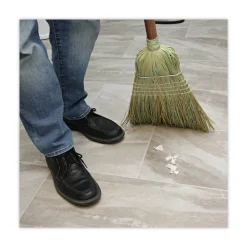 Discount 60 in. Corn/Synthetic Fiber Bristle Broom - Gray/Natural (6/Carton) Cleaning & Janitorial Supplies
