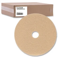 Sale 27 in. Diameter Burnishing Floor Pads - Tan (5/Carton) Cleaning & Janitorial Supplies