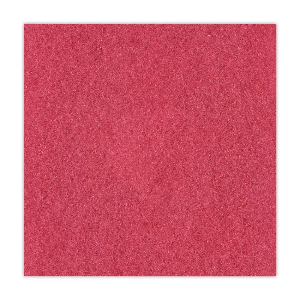 New 18 in. Diameter Buffing Floor Pads - Red (5/Carton) Cleaning & Janitorial Supplies