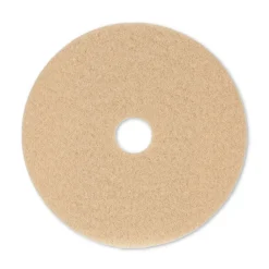 20 in. Diameter Burnishing Floor Pads - Tan (5/Carton) Cleaning & Janitorial Supplies