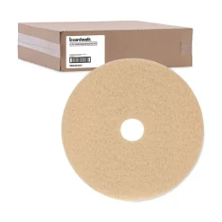 20 in. Diameter Burnishing Floor Pads - Tan (5/Carton) Cleaning & Janitorial Supplies