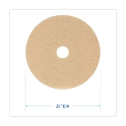 20 in. Diameter Burnishing Floor Pads - Tan (5/Carton) Cleaning & Janitorial Supplies